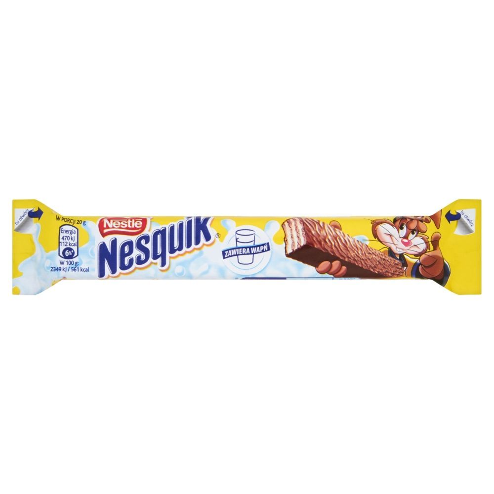 Nesquik Delikatny wafel w mlecznej czekoladzie przekładany kremem mlecznym 20 g