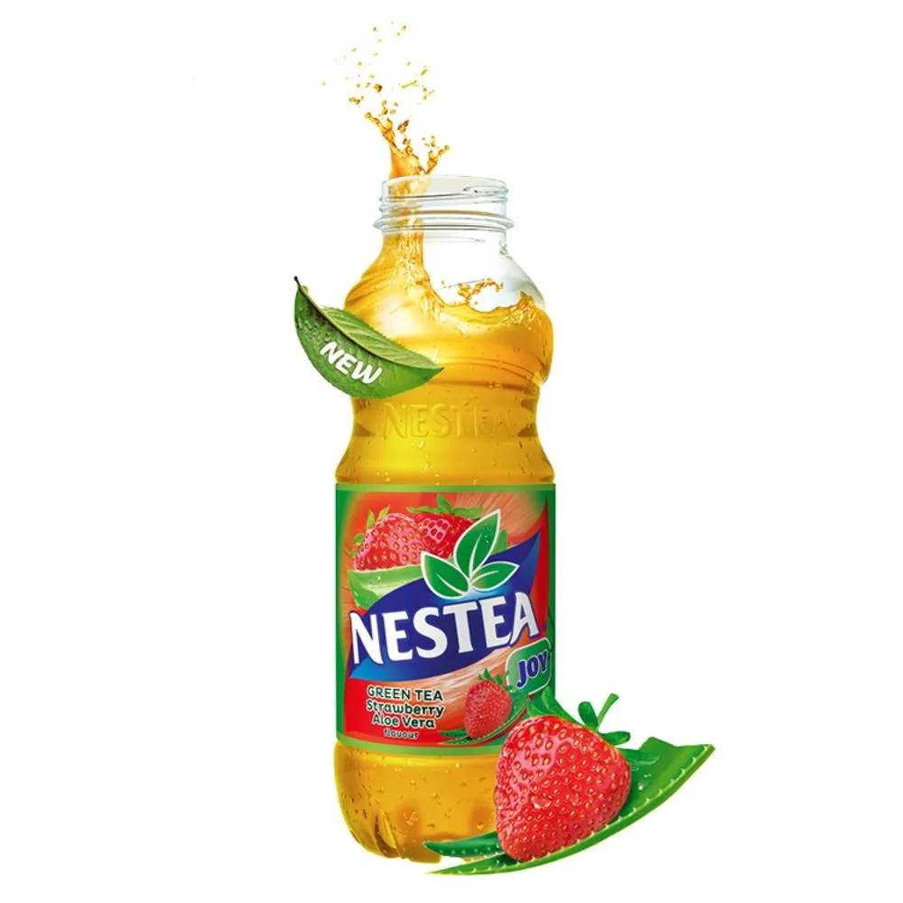 Nestea Joy Green Tea Napój owocowo-herbaciany o smaku truskawkowym z dodatkiem aloesu 500 ml