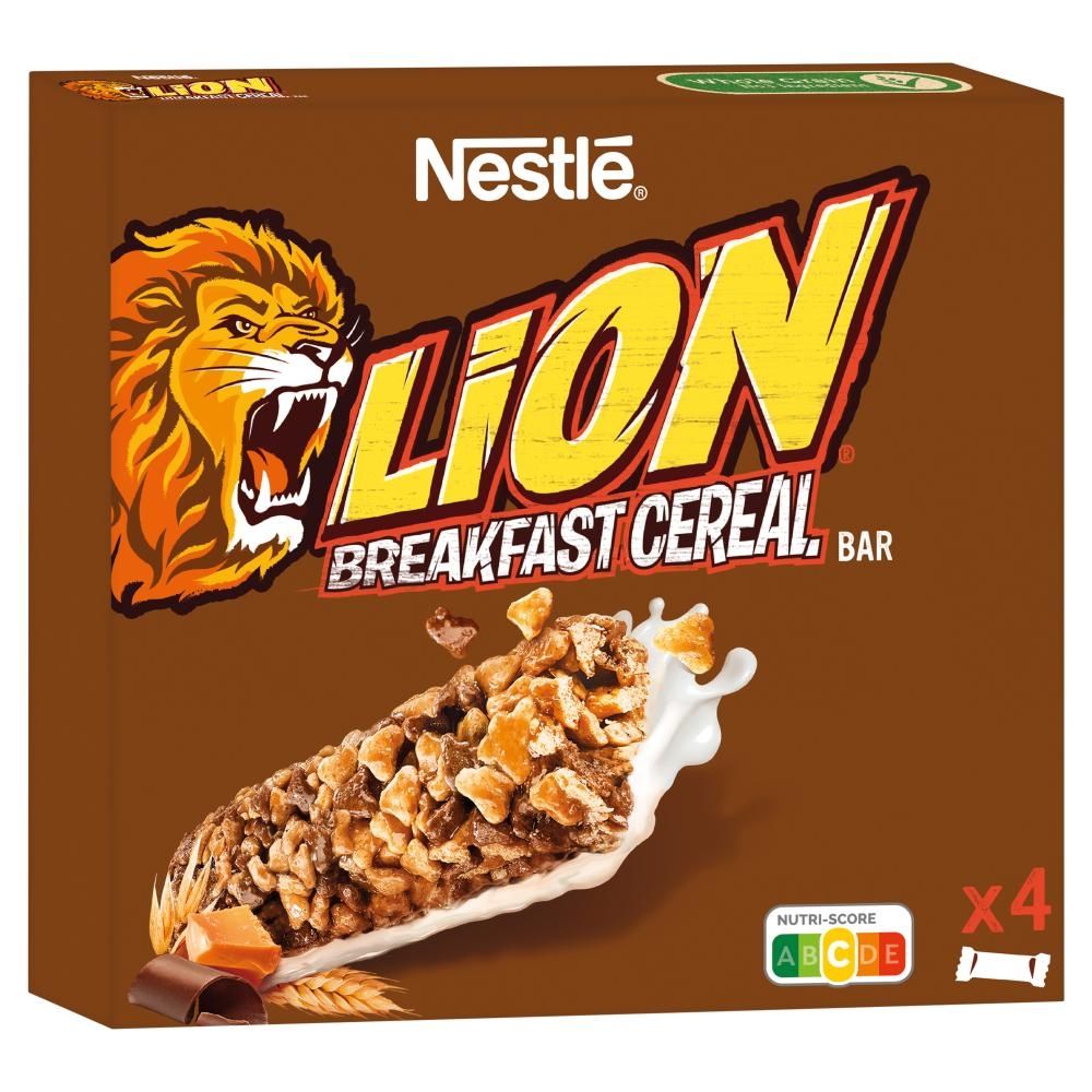 Nestlé Lion Płatki śniadaniowe w formie batonika 100 g (4 x 25 g)