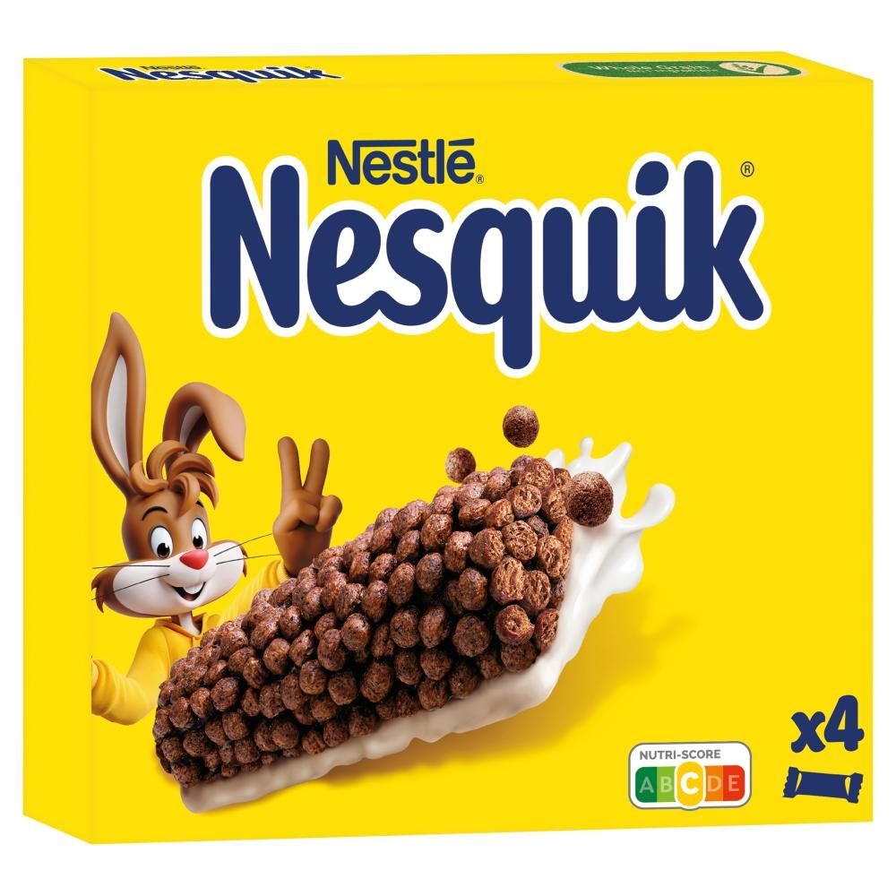 Nestlé Nesquik Płatki śniadaniowe w formie batonika 100 g (4 x 25 g)