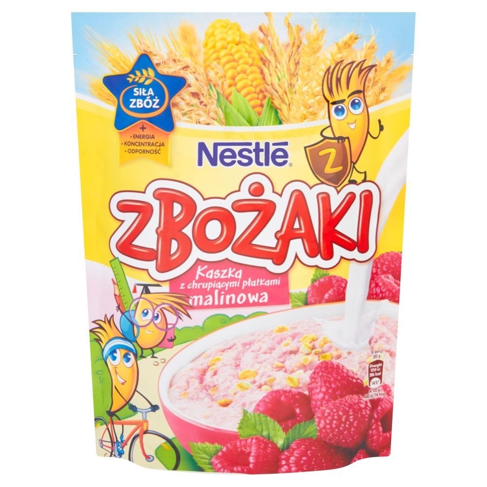 Nestlé Zbożaki Kaszka z chrupiącymi płatkami malinowa 250 g