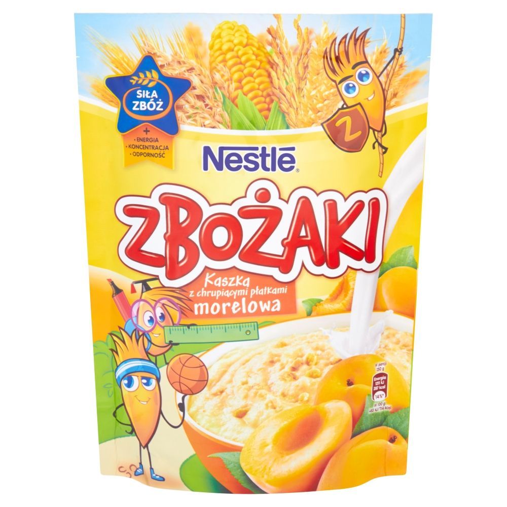 Nestlé Zbożaki Kaszka z chrupiącymi płatkami morelowa 250 g