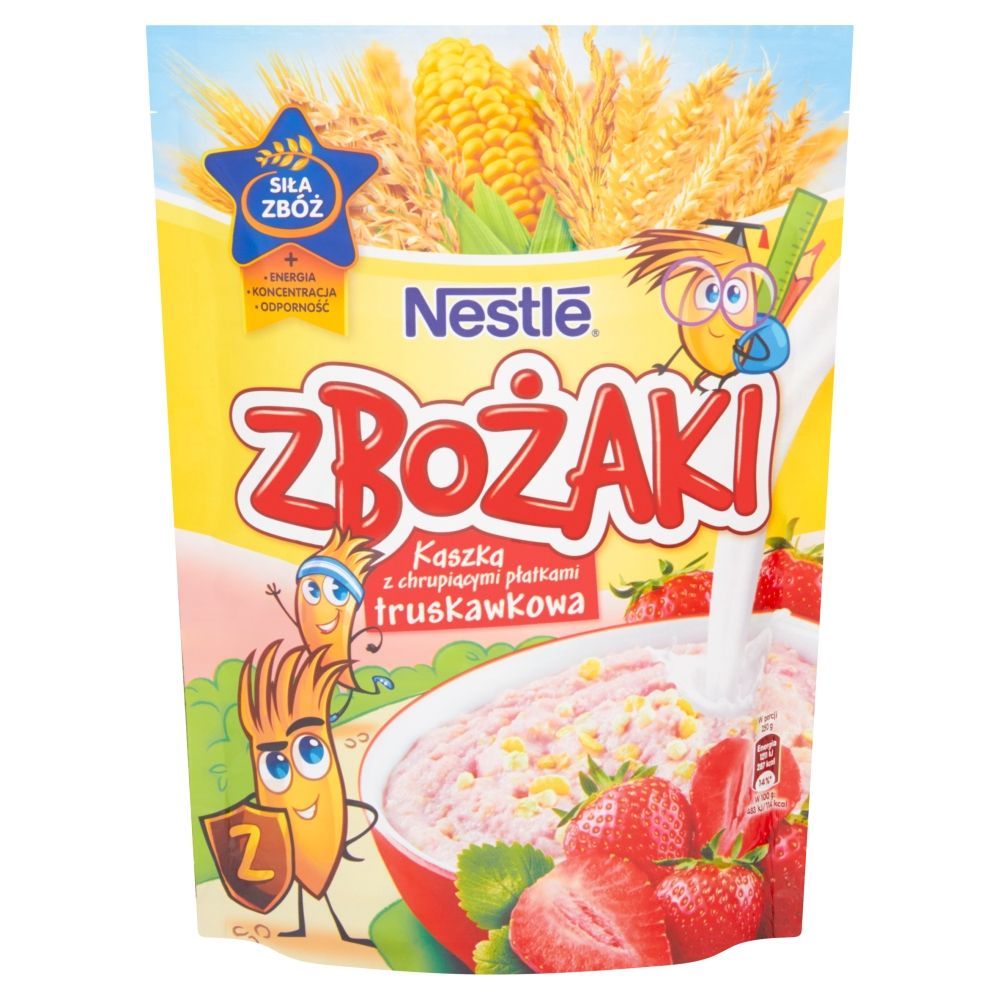 Nestlé Zbożaki Kaszka z chrupiącymi płatkami truskawkowa 250 g