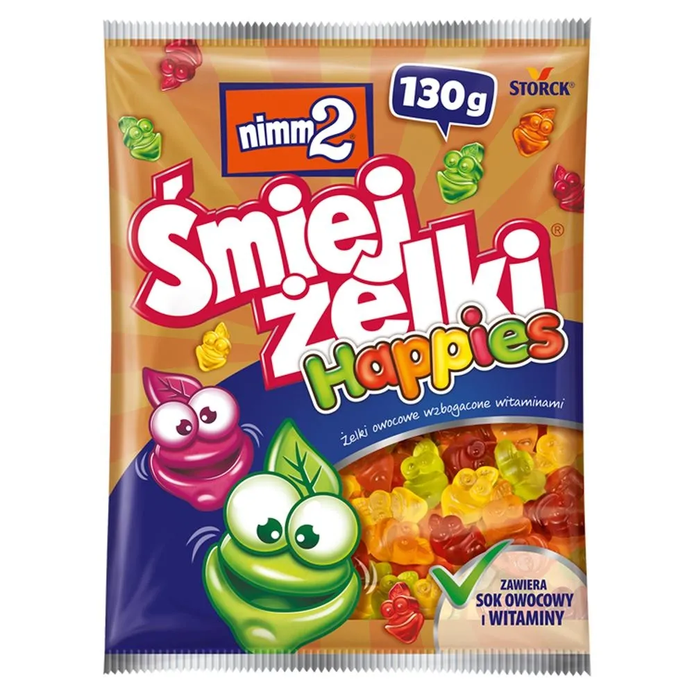 nimm2 Śmiejżelki Happies Żelki owocowe wzbogacone witaminami 130 g