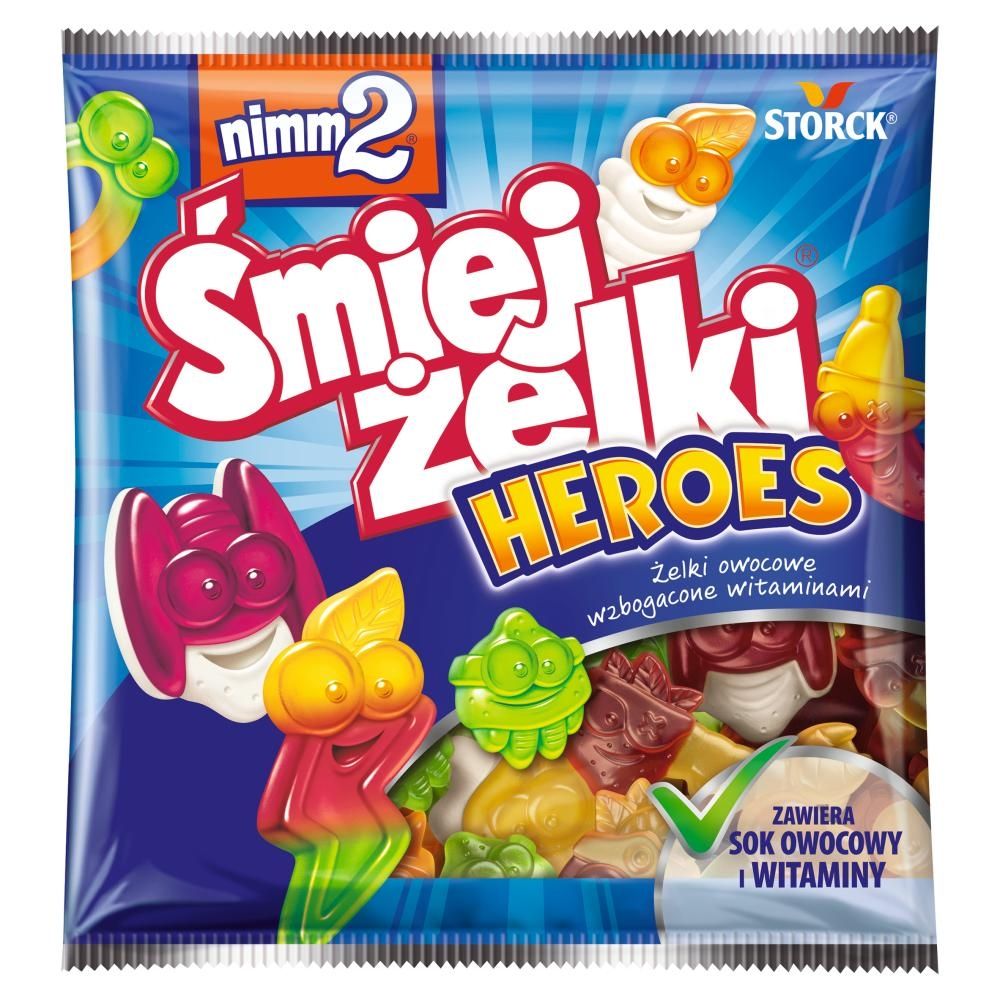 nimm2 Śmiejżelki Heroes Żelki owocowe wzbogacone witaminami 90 g