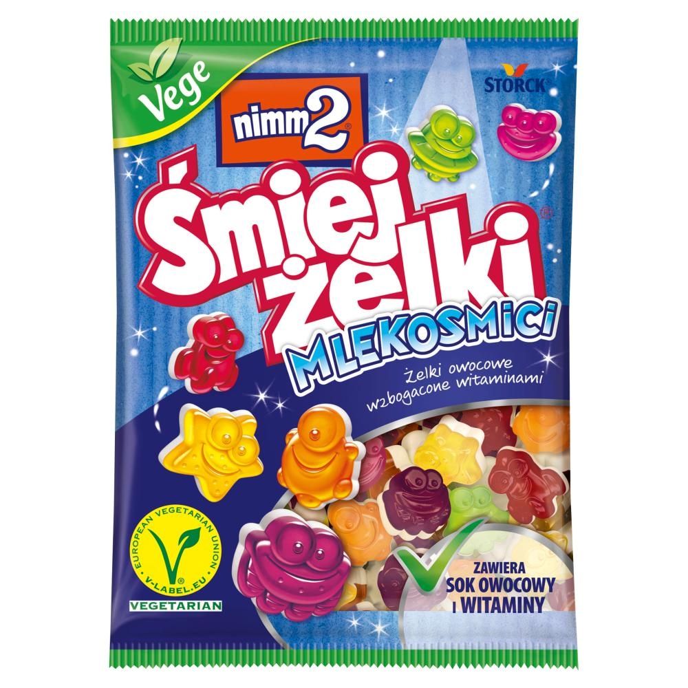 nimm2 Śmiejżelki Mlekosmici Żelki owocowe wzbogacone witaminami 90 g