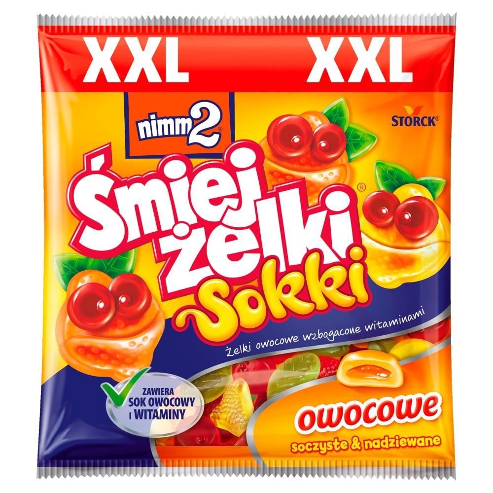 nimm2 Śmiejżelki Sokki Żelki owocowe wzbogacone witaminami 165 g