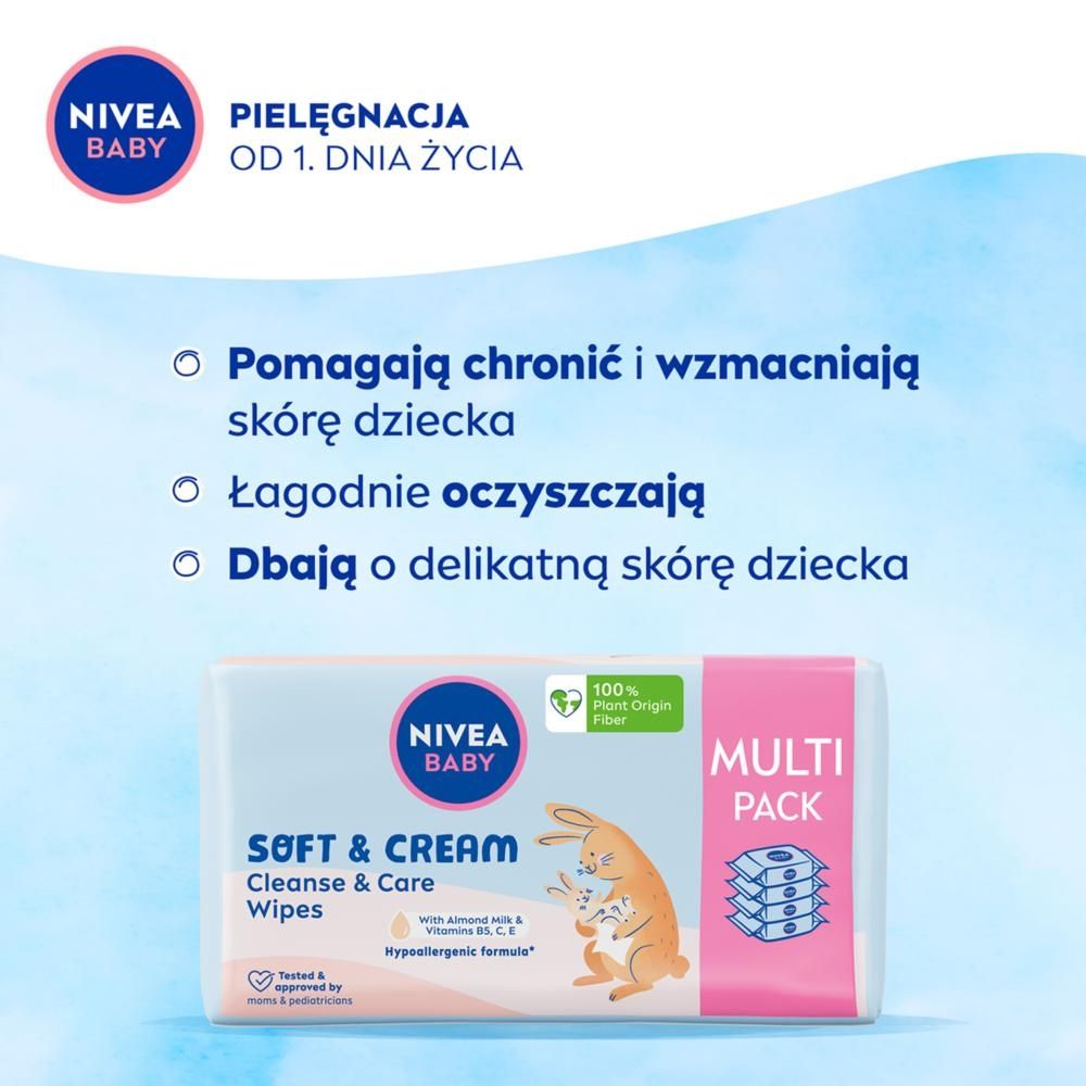 Nivea Baby Chusteczki Soft & Cream 4x57szt.