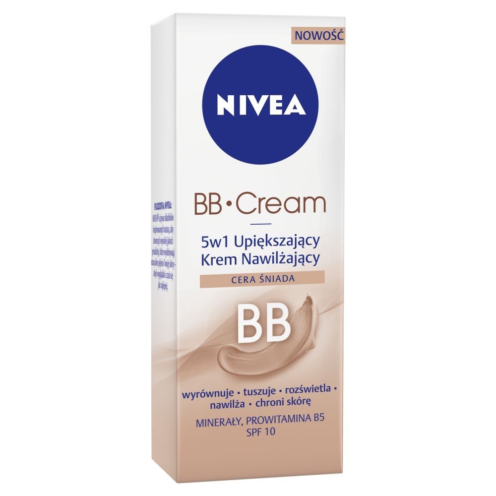 NIVEA BB Cream 5w1 Upiększający krem nawilżający cera śniada 50 ml