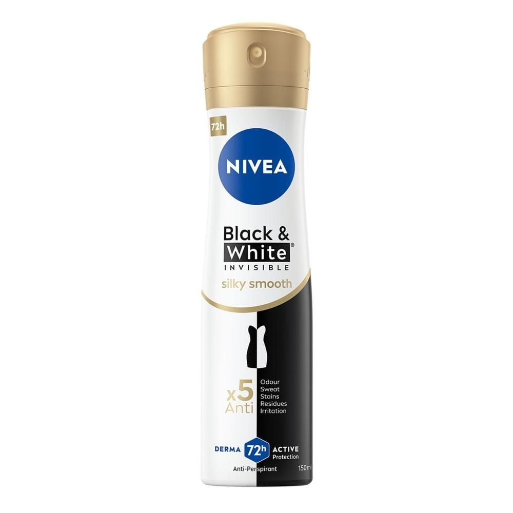 Nivea Black&White Invisible Silky Smooth Antyperspirant Spray 150 ml