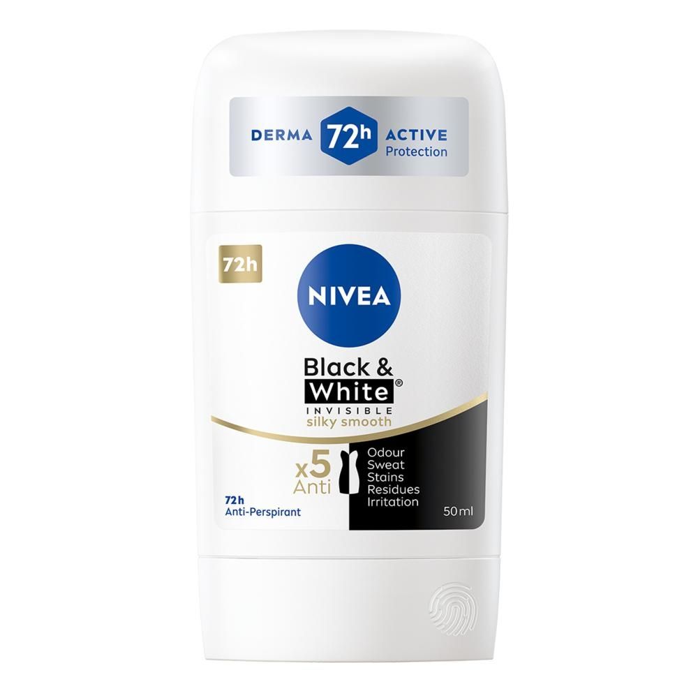 Nivea Black & White Silky Smooth Antyperspirant w sztyfcie 50 ml