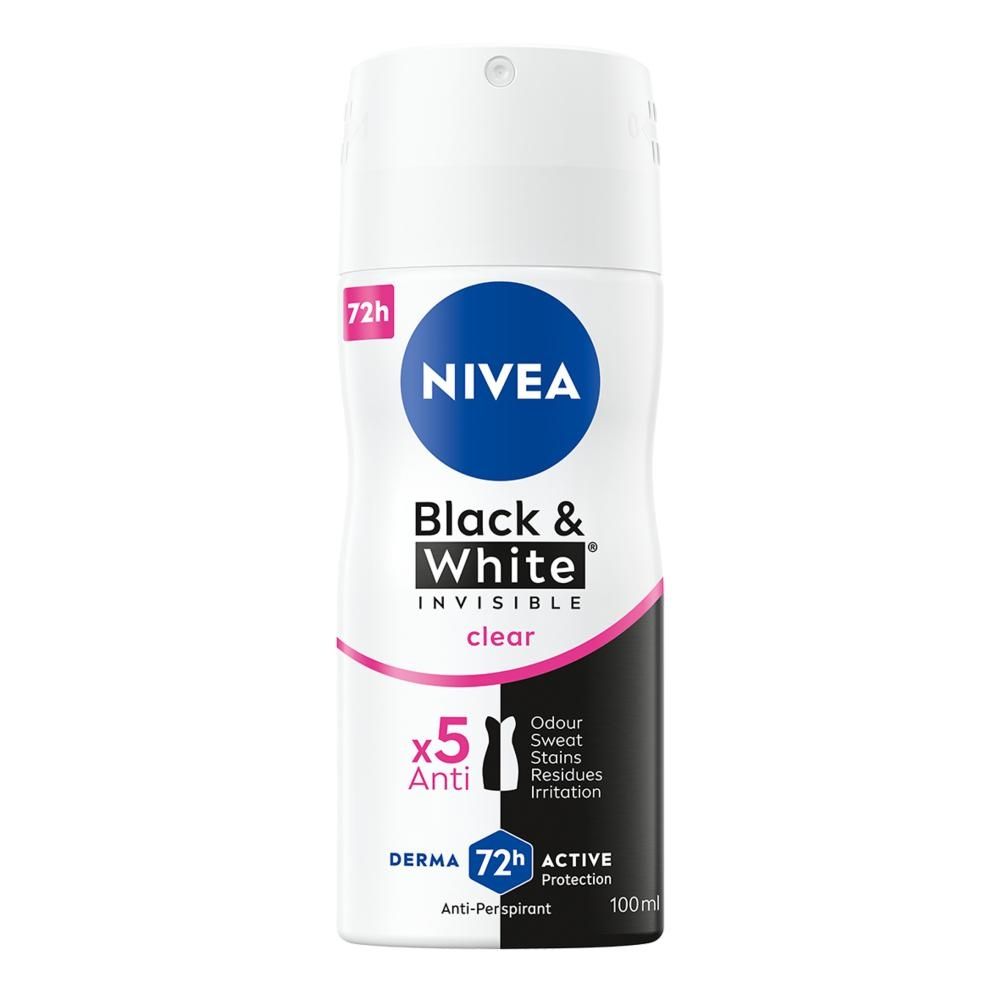 Nivea Black&White Invisible Clear Antyperspirant Spray 100ml