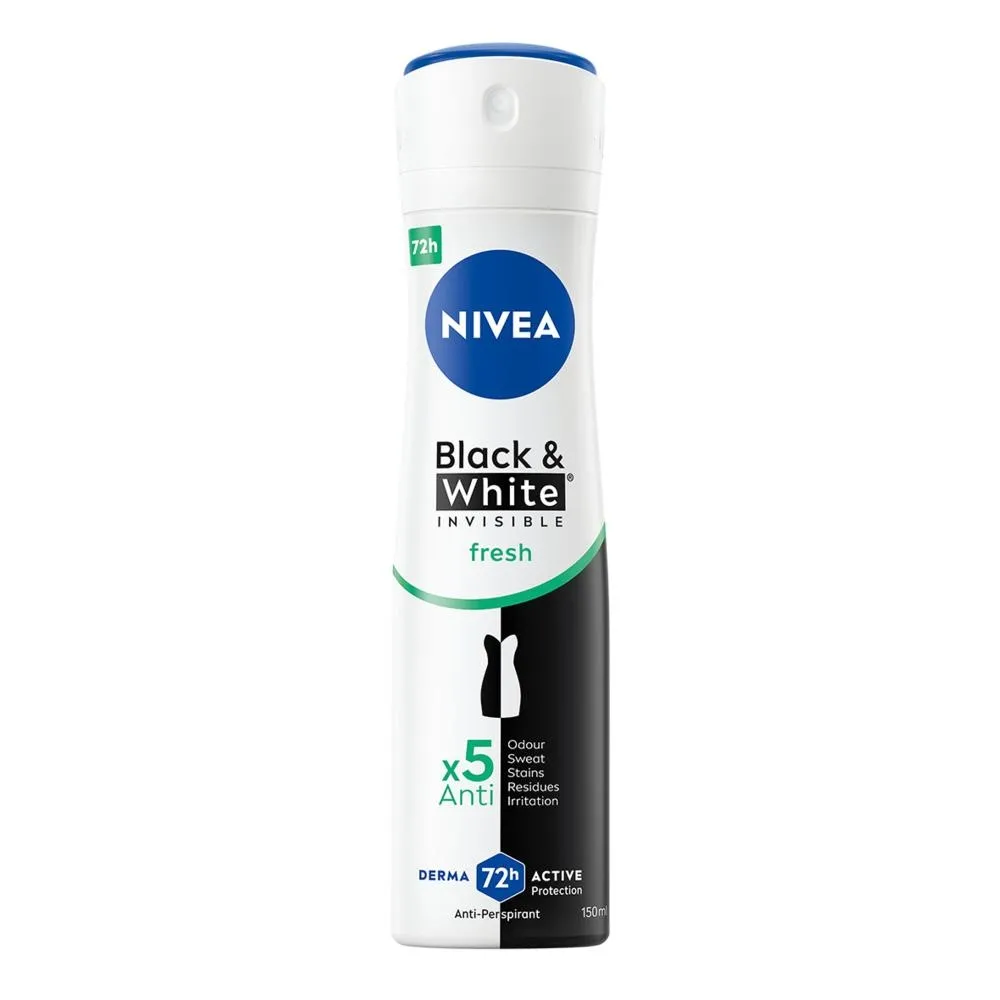 Nivea Black&White Invisible Fresh Antyperspirant Spray 150 ml