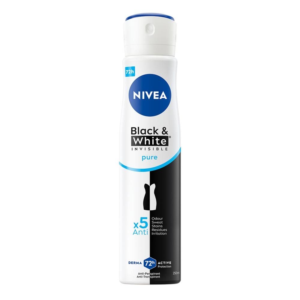 Nivea Black&White Invisible Pure Antyperspirant Spray 250ml