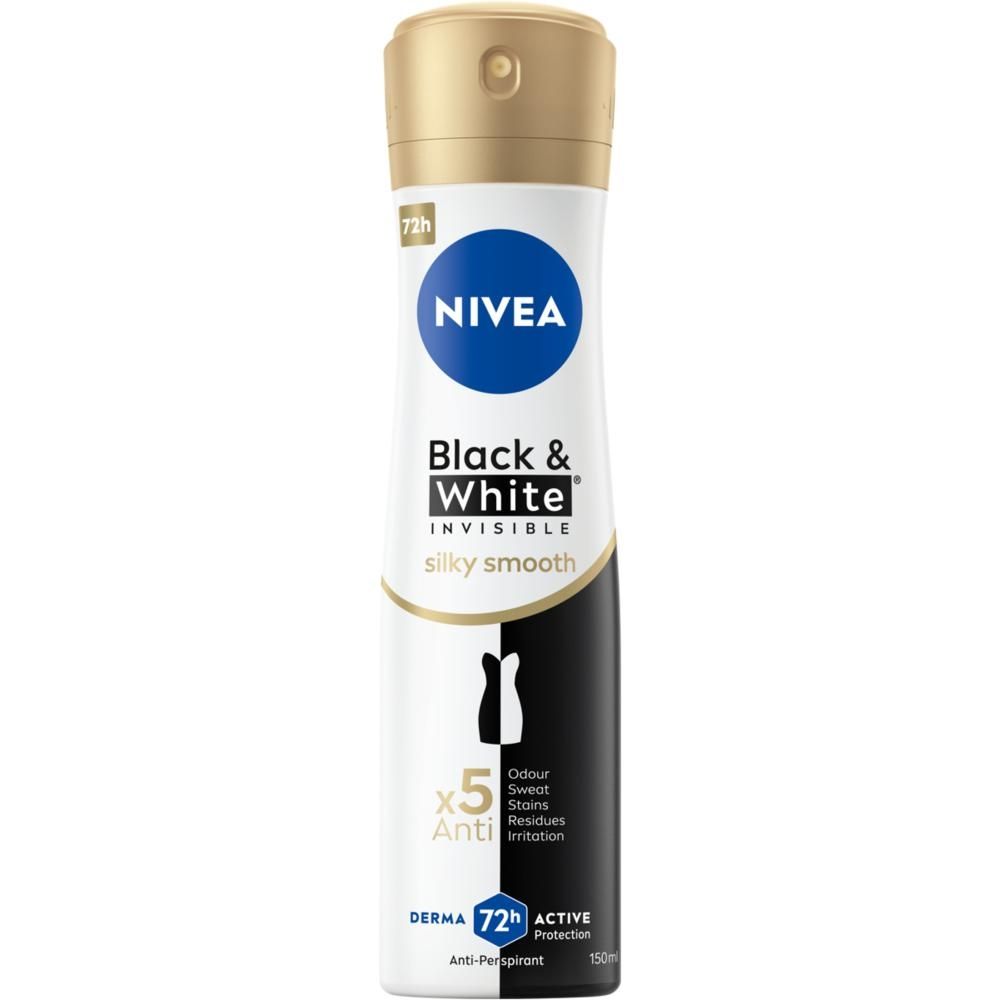 Nivea Black&White Invisible Silky Smooth Antyperspirant Spray 150 ml