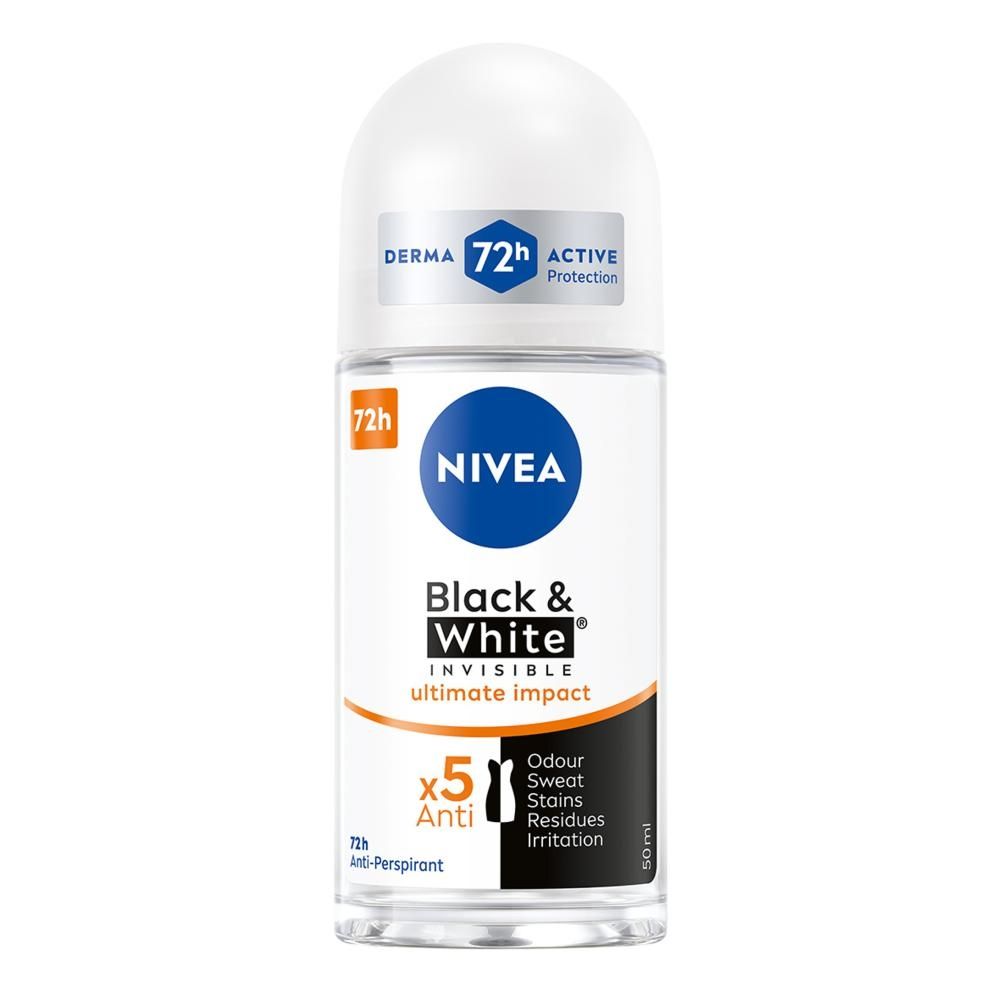 Nivea Black&White Invisible Ultimate Impact Antyperspirant Roll ON 50 ml