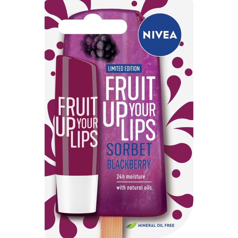 Nivea Fruit Up Your Lips Sorbet Blackberry Pielęgnująca pomadka do ust 5,5 ml