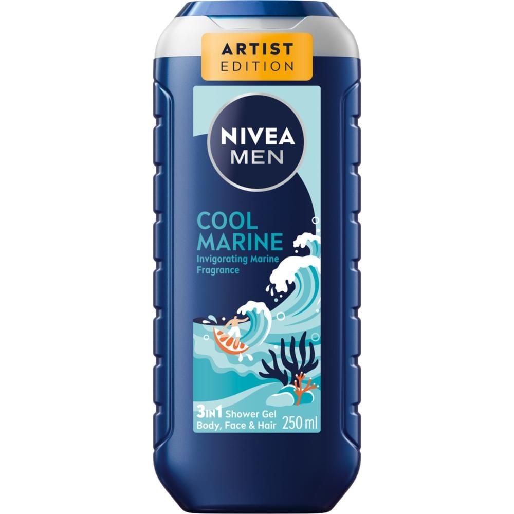 Nivea MEN Żel pod prysznic 3w1 Cool Marine do twarzy ciała i włosów 250ml