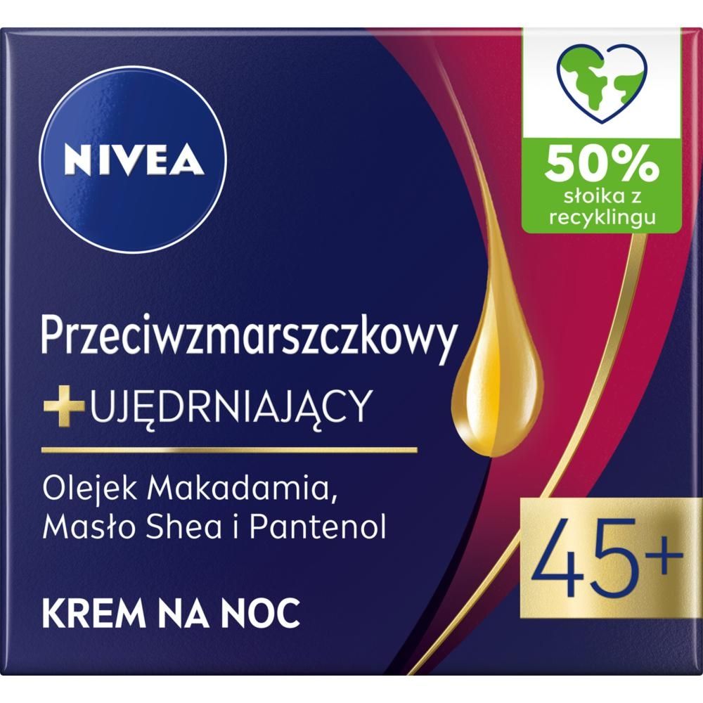 Nivea Przeciwzmarszczkowy + Ujędrniający Krem na noc 45+ 50 ml