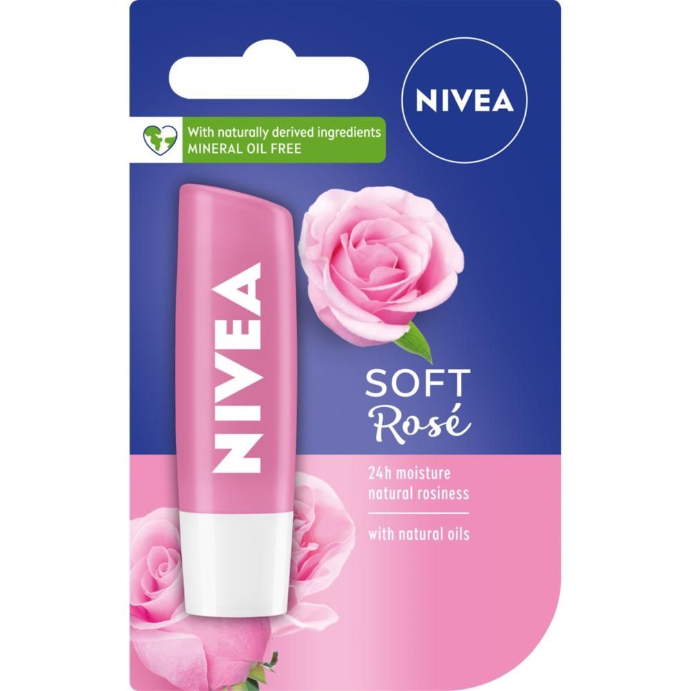 Nivea Soft Rose Pielęgnująca pomadka do ust 5,5 ml