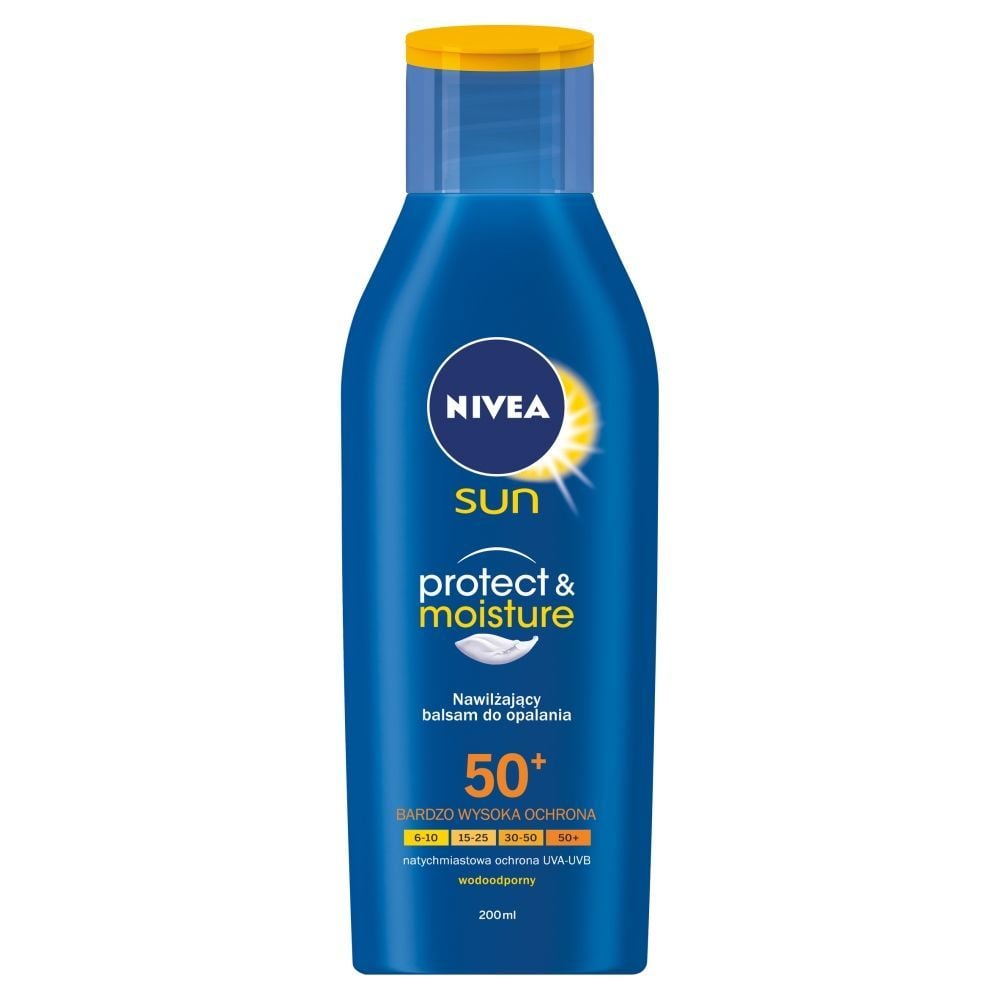 NIVEA Sun Nawilżający balsam do opalania SPF 50+ bardzo wysoka ochrona 200 ml