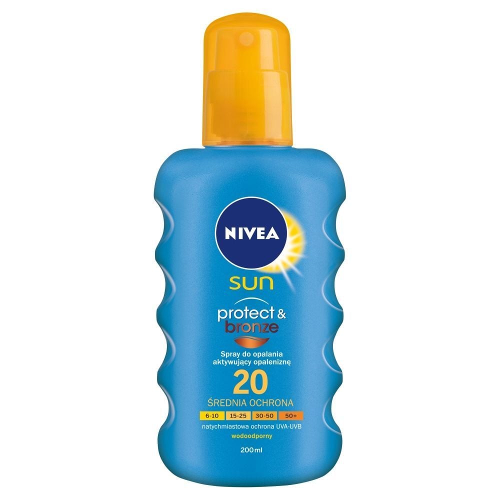 NIVEA Sun Protect & Bronze Spray do opalania aktywujący opaleniznę SPF 20 200 ml