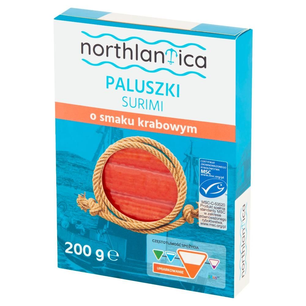 Northlantica Paluszki surimi o smaku krabowym 200 g (12 sztuk)