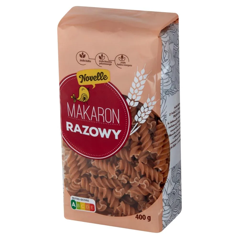 Novelle Makaron razowy świdry 400 g