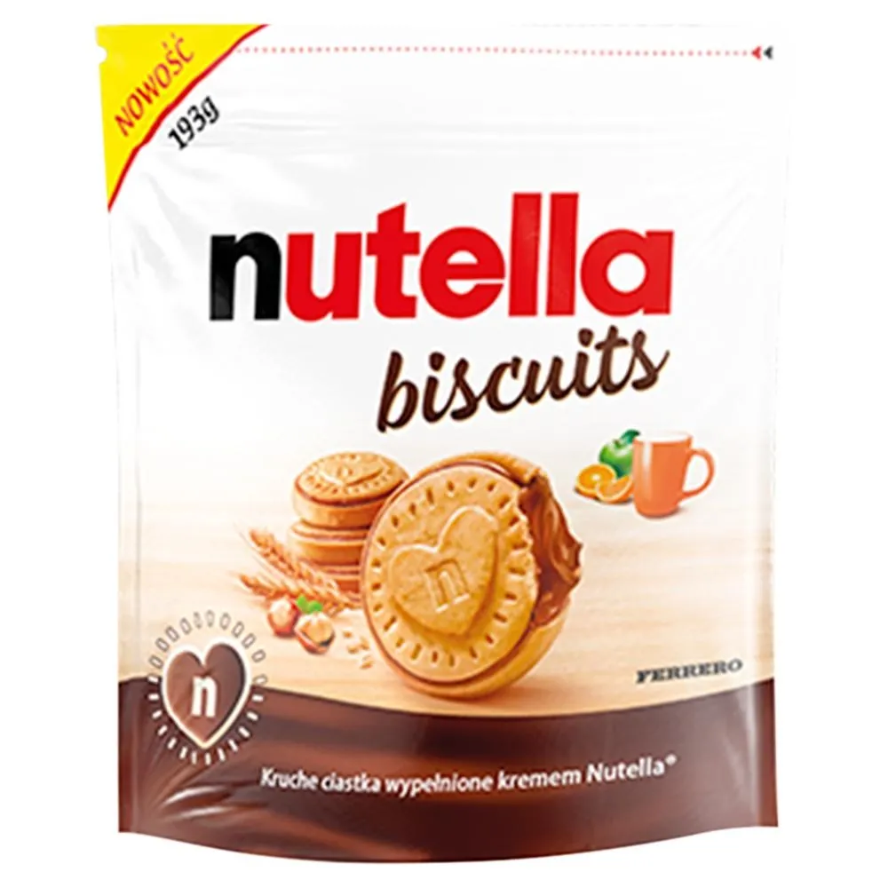 Nutella Biscuits Ciasteczka wypełnione kremem 193 g (14 sztuk)