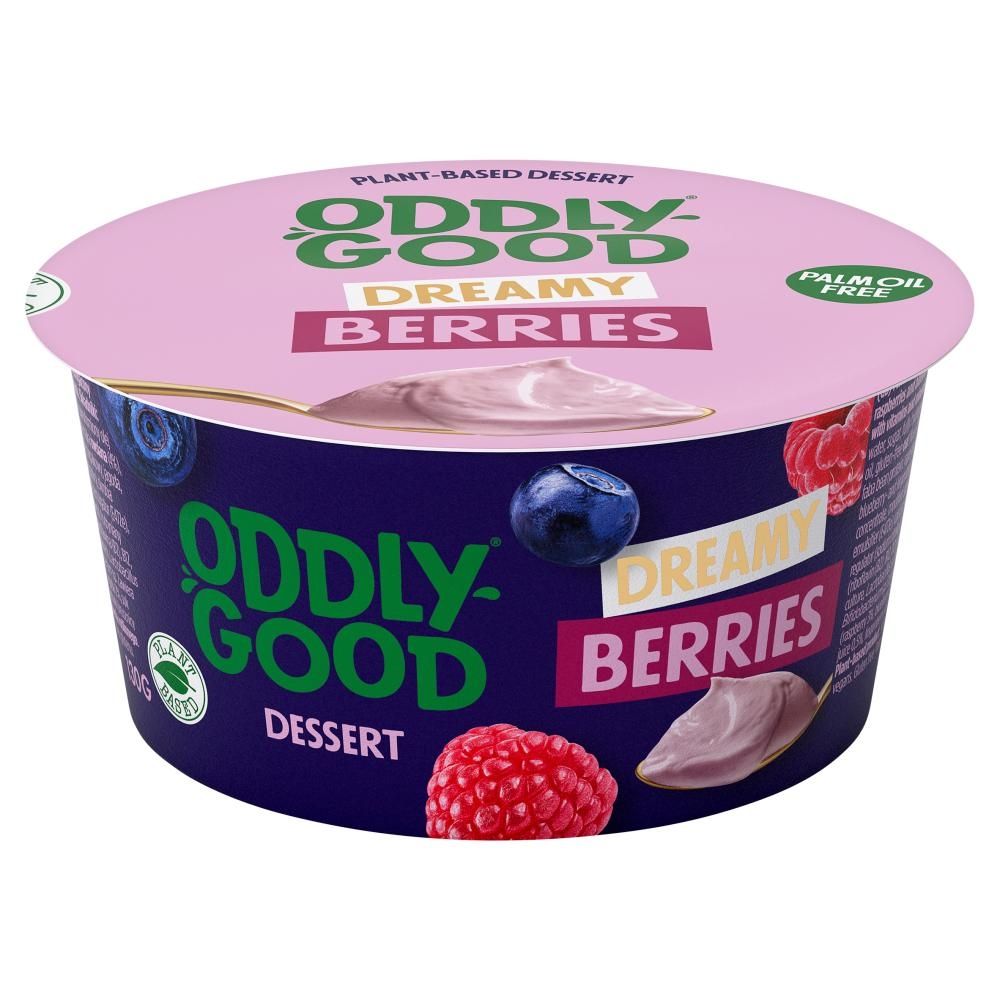 Oddlygood Dreamy Berries Fermentowany deser owsiany z malinami i jagodami 130 g