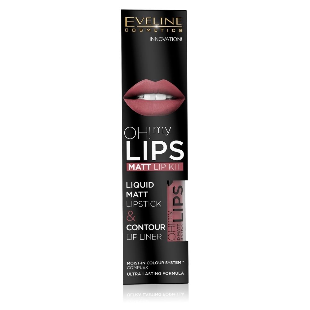 Oh my Lips Zestaw do makijażu ust pomadka matowa w płynie i konturówka nr 06 cashmere rose