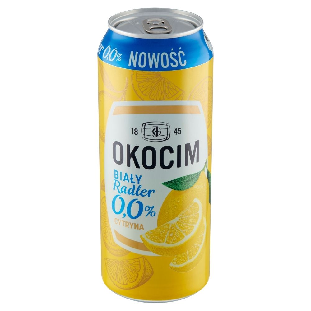 Okocim Radler Biały Piwo bezalkoholowe z lemoniadą cytryna 500 ml