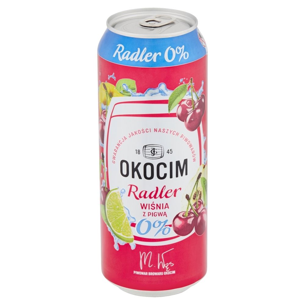 Okocim Radler Piwo bezalkoholowe z lemoniadą wiśnia z pigwą 500 ml