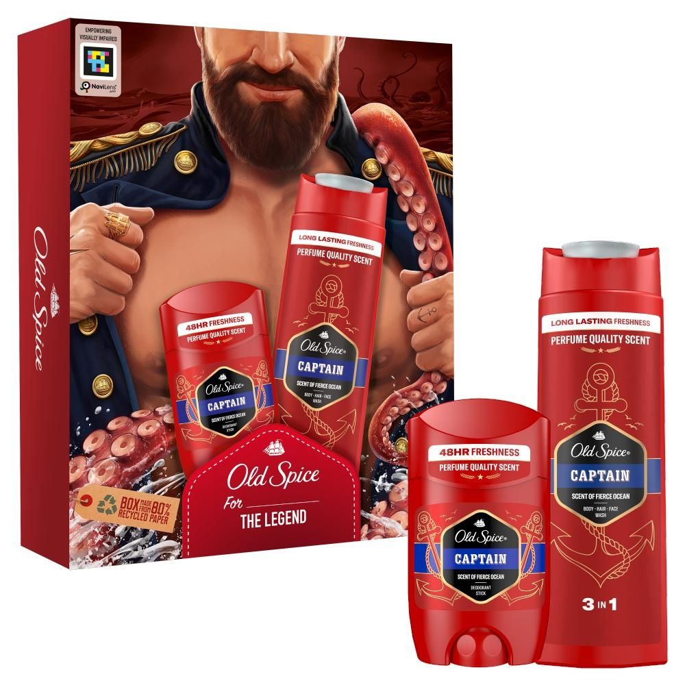 Old Spice Dark Captain Zestaw podarunkowy zawierający dezodorant w sztyfcie i żel pod prysznic