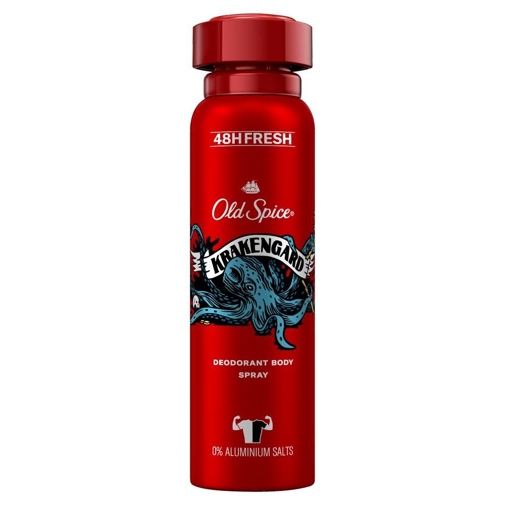 Old Spice Krakengard Dezodorant W Sprayu Dla Mężczyzn, 150ml, 48H Świeżości, 0% Aluminium