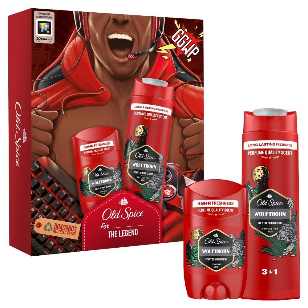 Old Spice Wolfthorn Gamer Zestaw podarunkowy zawierający dezodorant w sztyfcie i żel pod prysznic