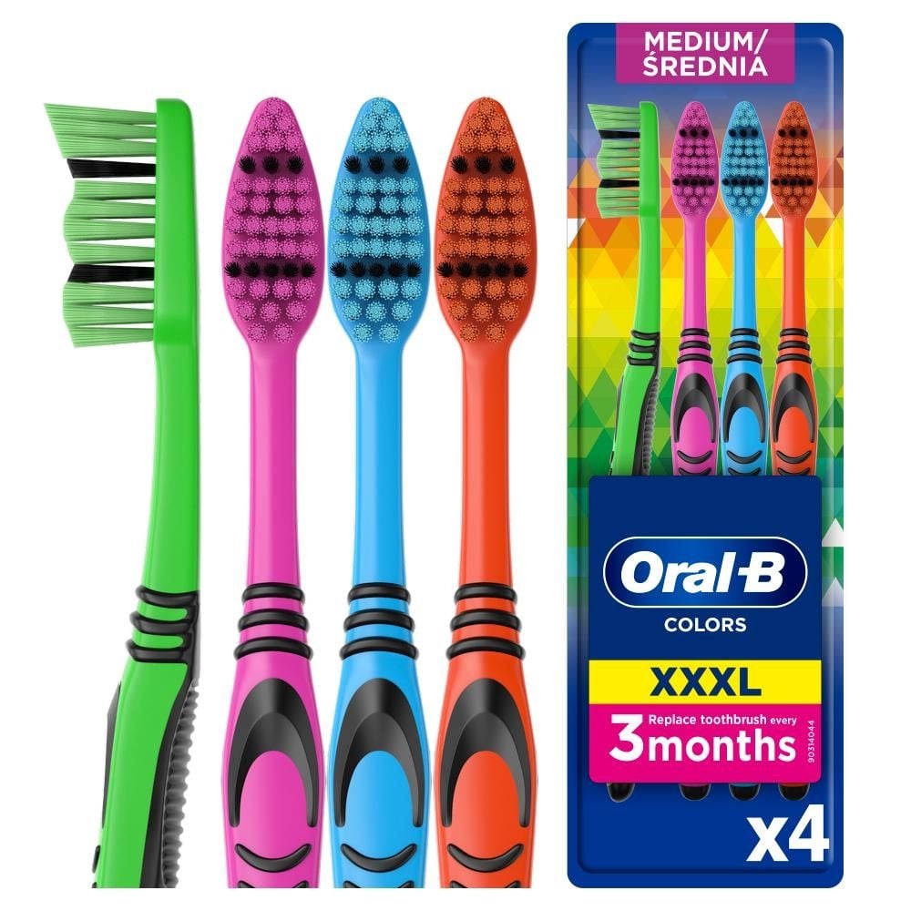 Oral-B Color Collection Manualna szczoteczka do zębów,  4 sztuki