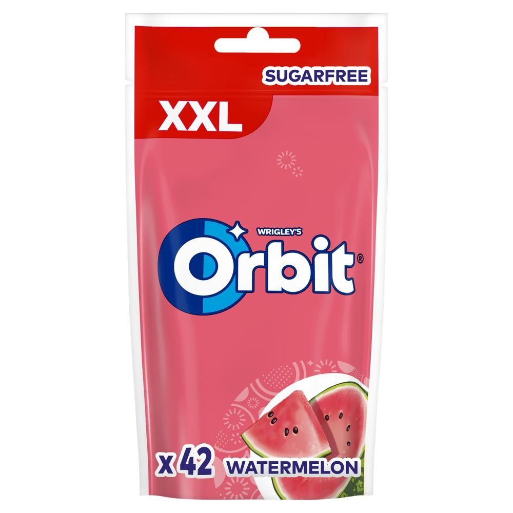 Orbit XXL Watermelon Bezcukrowa guma do żucia 58 g (42 sztuki)