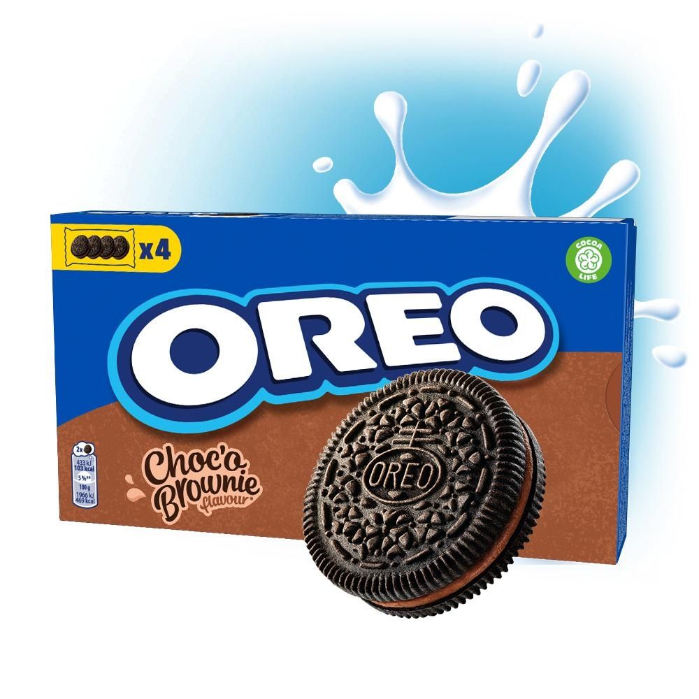 Oreo Ciastka kakaowe z nadzieniem kakaowym 176 g (16 sztuk)