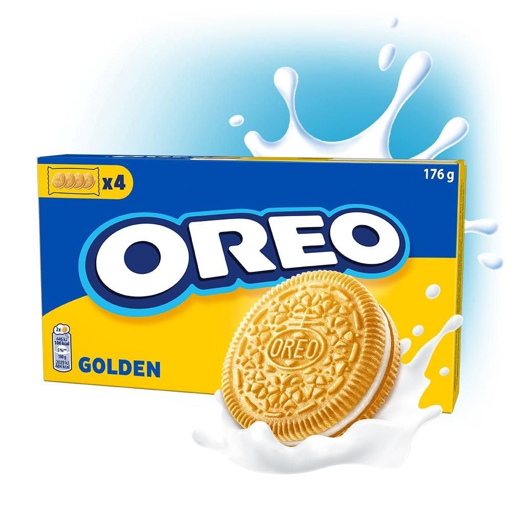 Oreo Golden Ciastka z nadzieniem o smaku waniliowym 176 g