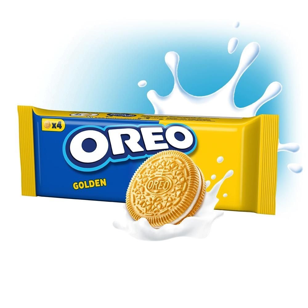 Oreo Golden Ciastka z nadzieniem o smaku waniliowym 44 g (4 sztuki)