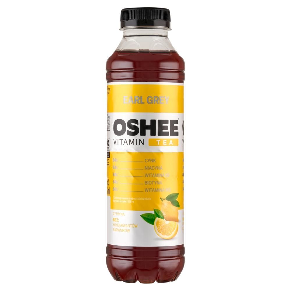 Oshee Vitamin Earl Grey Tea Niegazowany napój herbaciany o smaku cytrynowym 555 ml