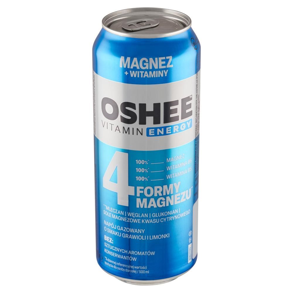 Oshee Vitamin Energy Napój gazowany o smaku gravioli i limonki 500 ml