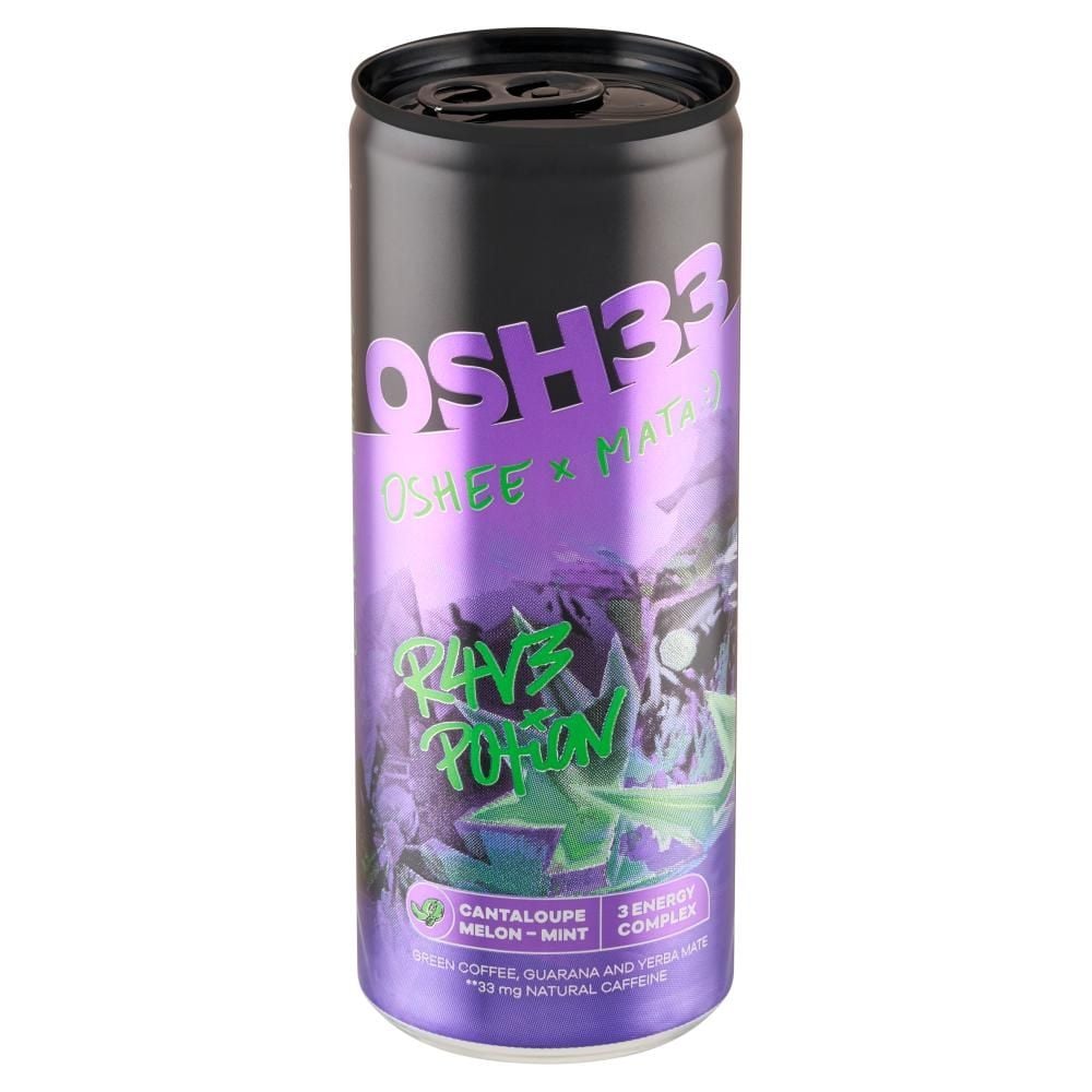 Oshee x Mata Osh33 Rave Potion Napój gazowany o smaku melon kantalupa-mięta 250 ml