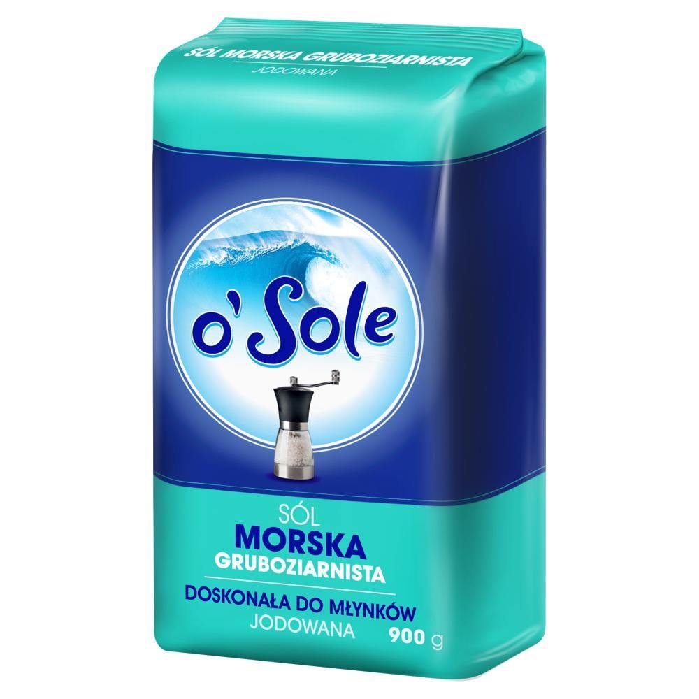 o'Sole Sól morska gruboziarnista jodowana 900 g