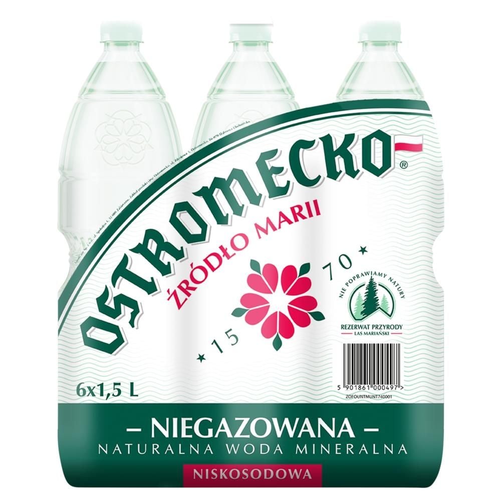 Ostromecko Naturalna woda mineralna niegazowana 6 x 1,5 l