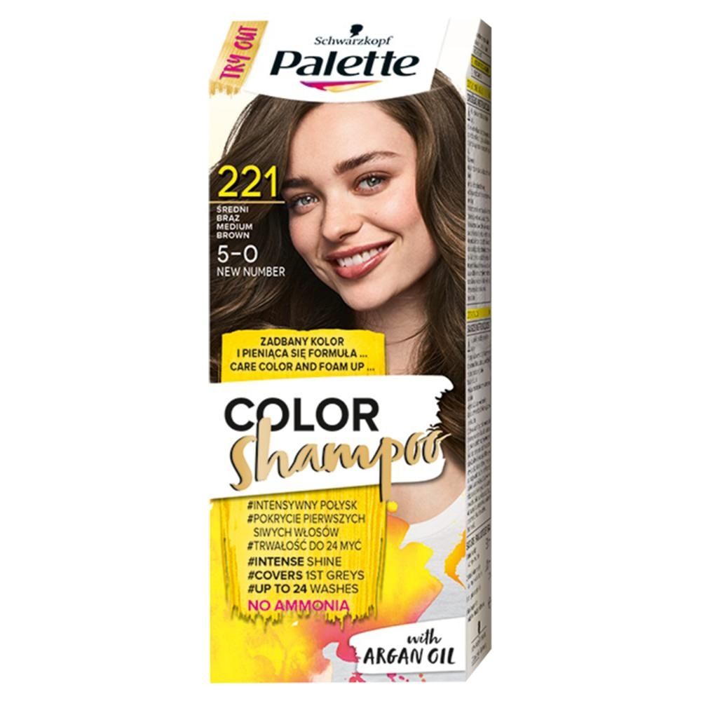 Palette Color Shampoo Szampon koloryzujący do włosów 221 (5-0) średni brąz