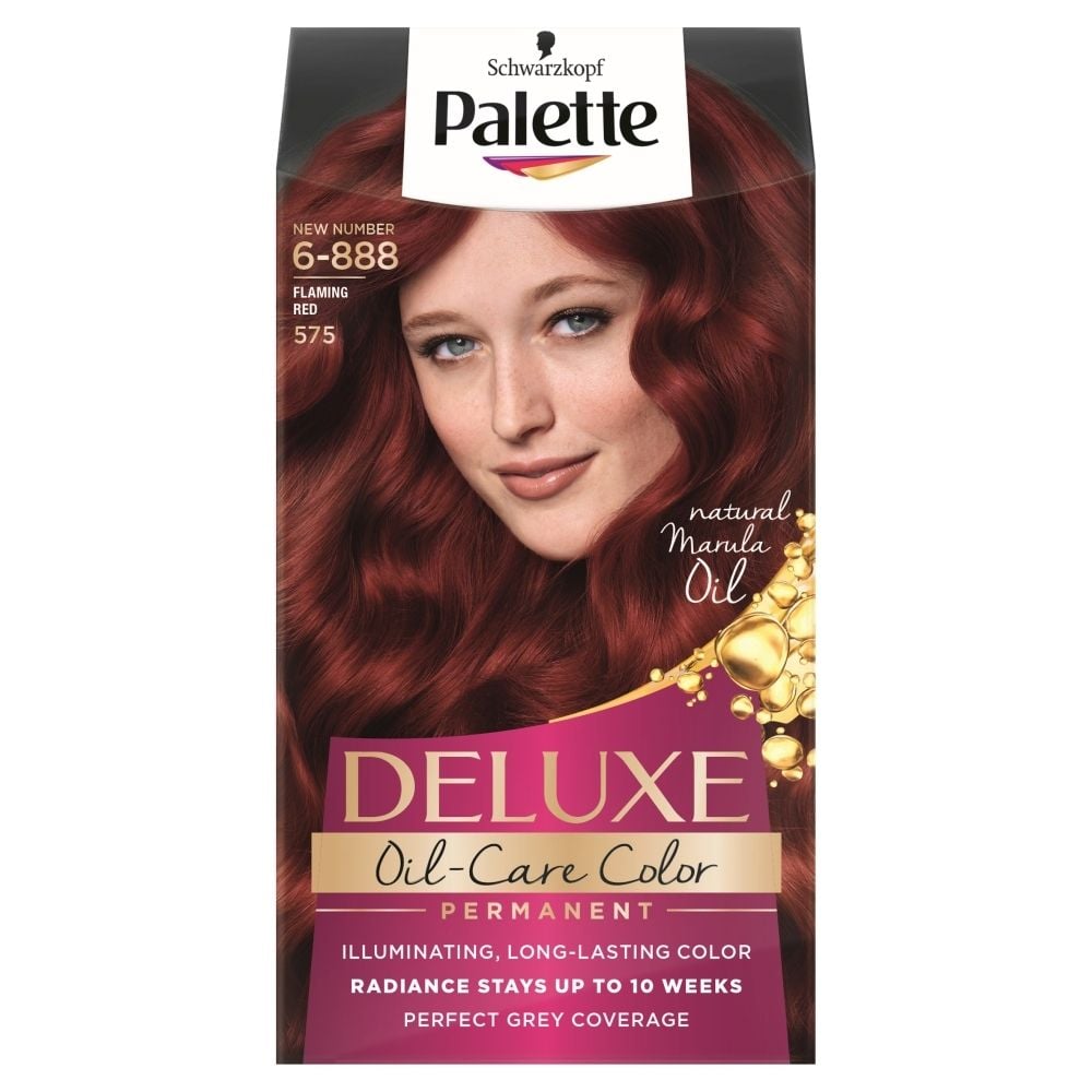 Palette Deluxe Oil-Care Color Farba do włosów 575 (6-888) intensywna czerwień