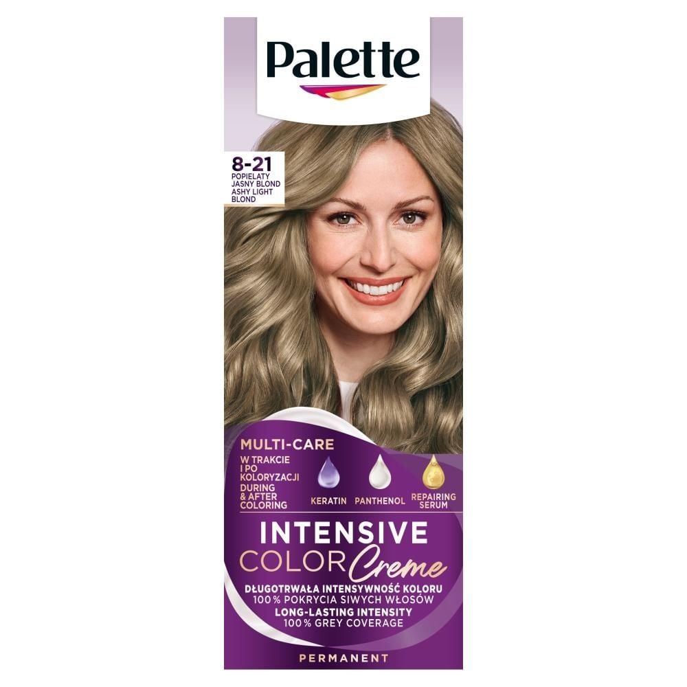 Palette Intensive Color Creme Farba do włosów popielaty jasny blond 8-21