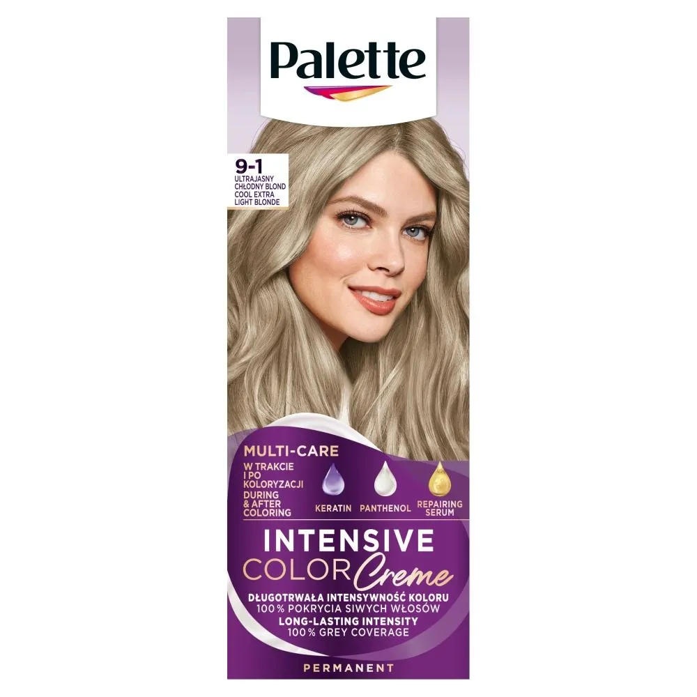 Palette Intensive Color Creme Farba do włosów w kremie 9-1 ultrajasny chłodny blond